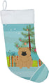 Caroline's Treasures BB4269CS Merry Christmas Tree Chow Chow Cream Christmas Stocking Fireplace Hanging Stockings Christmas Season Party Decor Fam...