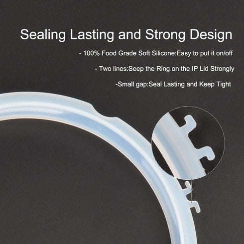 uxcell Silicone Gasket Sealing Ring for Electric, Sealing Ring Inner Diameter - 8.7 Inch, Fits 5/6 Models...