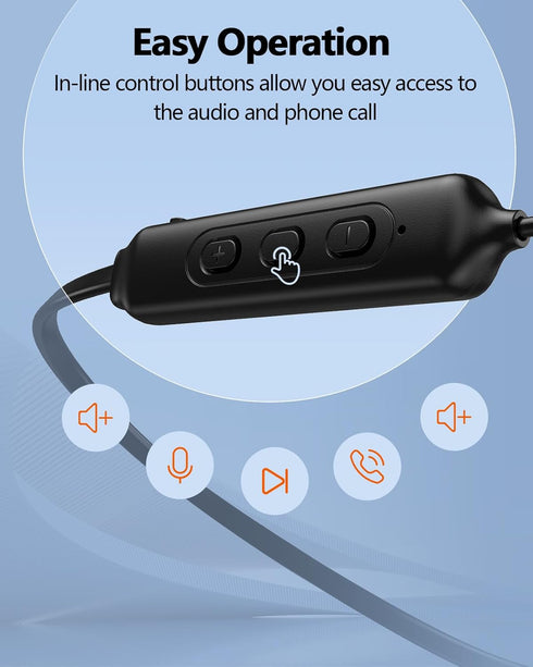 NANAMI Earbuds, Update Bluetooth Wireless Headphones, IPX7 Waterproof, in-Ear Earphones with Mic, Magnetic Neckband, HiFi Stereo Deep Bass Noise C...