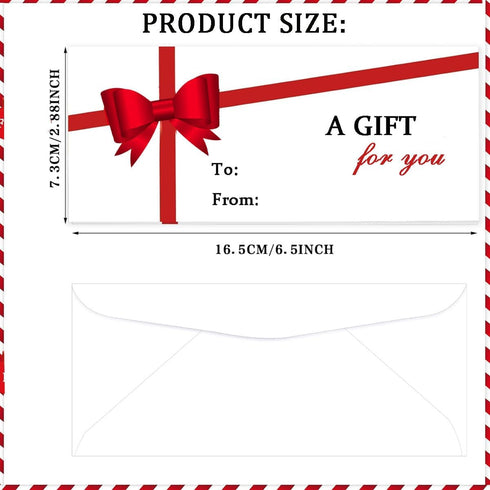 Holiday Currency Envelopes Money Envelopes for Cash Gifts 2.88 x 6.5 Inch Red Bow Design Envelopes Ideal for Cash Check Coin Mailing Gifts Busines...