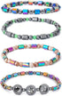 4pcs Hematite Anklet for Women Men - Hematite Stone Anklet Anxiety Relieve Anklet Circle Star Anklets...