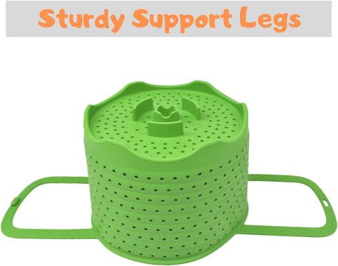 Silicone Steamer Basket | Foldable, Space-Saving | Fits 6,8 Qt Instant Pot and Similar-Sized Pressure Cookers Accessories...