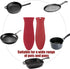 2 Pack Silicone Pan Handle Sleeve, Heat Resistant Cast Iron Skillet Handle Covers for Pots and Pans, Assist Handle Holder Grip for Kitchen Frying ...