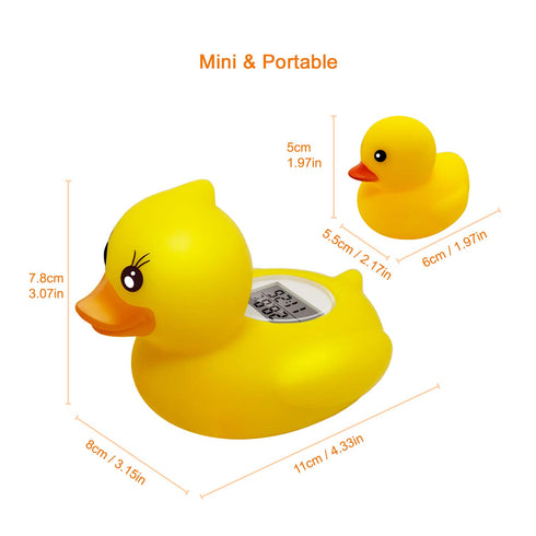 Baby Bath Thermometer (Sponge Upgraded Set),The Infant Baby Bath Floating Toy Safety Temperature Duck Thermometer...
