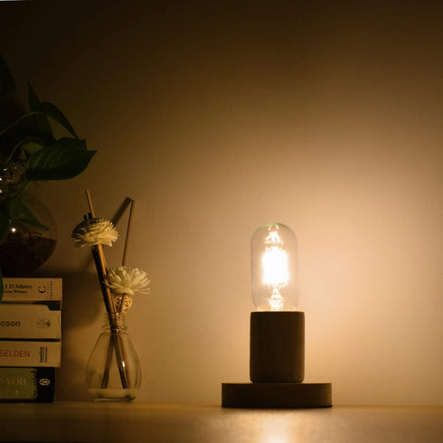 40 Watt Equivalent LED Bulb, E26 Base, Energy Efficient 4W, Soft Warm White 3000K Dimmable 400lm Tubular T14 T45 Edison LED Light Bulbs for Pendan...