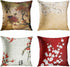 ArtSocket Set of 4 Throw Pillow Covers Japanese Tree Eastern Nature Home Flowers Cherry Blossom Beige Cream Decorative Pillow Cases Home Decor Squ...