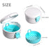 ARGOMAX Leak Proof Retainer Cleaner Case, Denture Cups for Soaking Dentures, Denture Travel Case (White+Blue)....