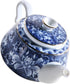 Alipis Porcelain Teapot, Blue and White Tea Pot Chinoiserie Chinese Teapot With Strainer Hole Vintage Flower Coffee Pot Pitcher For Kung Fu Tea Lo...