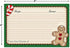 Current Gingerbread Man Recipe Cards - 4x6 Inches, Single Sided Blank Cardstock for Family Thanksgiving, Cookie, & Baking Recipes, Cute Bridal Sho...