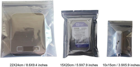 50Pcs Antistatic Resealable Bag 15X20cm/5.9X7.9inch, Premium Anti Static Bag for SSD HDD and Other Electronic Devices...