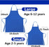 Kids Apron and Chef Hat Set, Adjustable Cotton Child Aprons with Large Pocket Blue Girls Boys Kitchen Bib Aprons for Cooking Baking Painting...