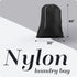 Nylon XL Laundry Bag, Large Capacity with Locking Drawstring, Machine Washable, Fits Laundry Baskets or Hampers, Holds 2 Loads of Clothes (Black, ...