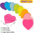 Heart Sticky Notes 3x3 in, 8 Pads, Super Cute Bright Color Strong Adhesive Post, Clean Removal, 82 Sheets/pad...
