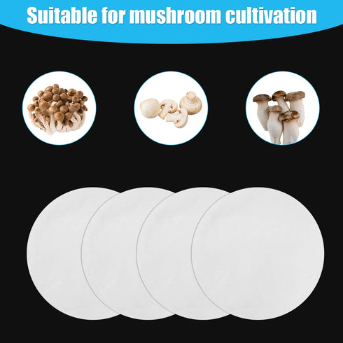 50pcs Synthetic Filter Paper Stickers, 84mm Diameter Adhesive Filter Discs 0.3 µm Wide Mouth Mason Jar Lids Filter Patch for Mushroom Cultivation...
