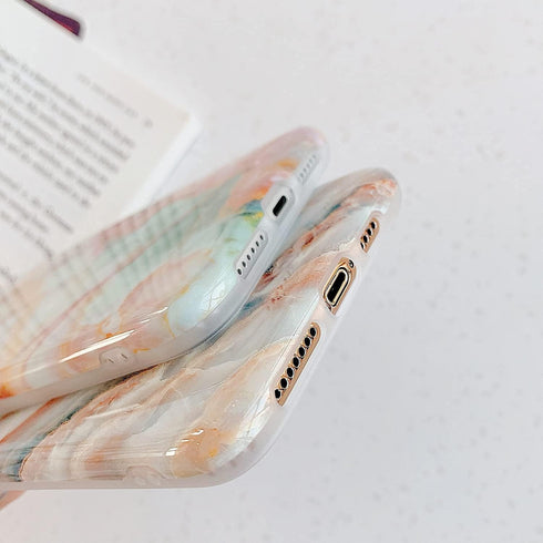 J.west Case Compatiable with iPhone 13 Pro Max 6.7 inch,Unique Grey Marble Print Pattern Agate Slice Stone Design Soft TPU Slim Fit Protective Pho...