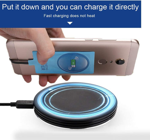 IVY QI Wireless Charging Receiver Adapter with Fast&Smart Microchip Technology for Samsung Galaxy A16 A26 A36 A56 A06 A15 A55 A35 A25 A54 A14 A34 ...