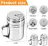 3Pcs Seasoning Bottle with Handle Stainless Steel Dredge Shaker Rub Spice with Holes Powdered Sugar Shaker with Lid Shaker Cooking Rotatable Cover...