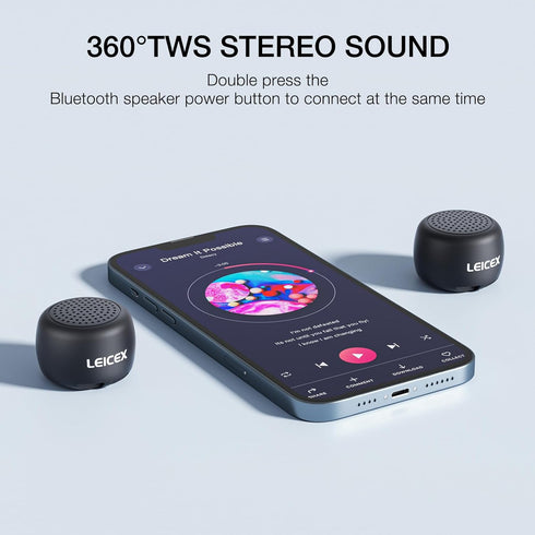 Mini Bluetooth Speaker, Small Tiny Portable Bluetooth 5.0 Speakers Perfect for Outdoor Indoor(Black)...