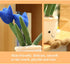 WUZHOU Tulip Plush Toy, 13.7" Flower Pot Stuffed Plushie Pillow Decoration, Soft Fluffy Toy Succulent Plants Friend Throw Pillow, Multicolor (Blue...
