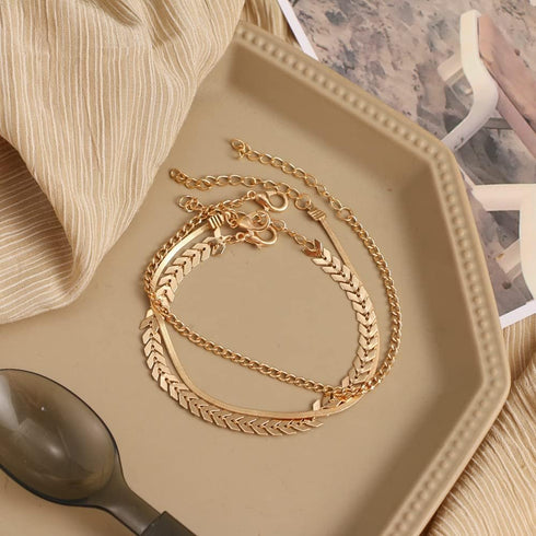 Gold Ankle Bracelets for Women,Sandbeach Anklets Bracelets,Waterproof Cuban Butterfly Heart Crystal Rhinestone Link Chain Anklets Set Dainty Jewel...