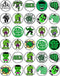 30 x Edible Cupcake Toppers – Mighty Green Hero Themed Collection of Edible Cake Decorations | Uncut Edible on Wafer Sheet...