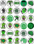 30 x Edible Cupcake Toppers – Mighty Green Hero Themed Collection of Edible Cake Decorations | Uncut Edible on Wafer Sheet...