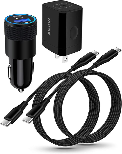 Fast C Type Charger for Samsung Galaxy A15 5G A14 S24 S23 S22 S22+ S21 Ultra 5G S20 S10 Note 20 Tab S8 Google Pixel 8 7 Pro 7, 20W PD Wall Plug+30...