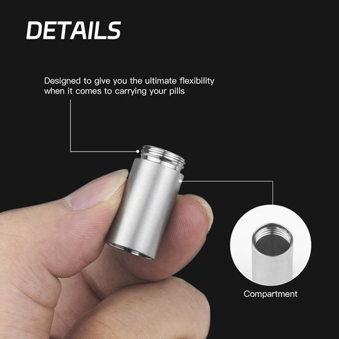 ThruNite Portable Titanium Pill Case 3 Layers Pill Container Waterproof Pill Organizer Holder for Travel Keychain EDC Daily Personal Care Outdoor ...