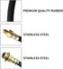 Premium 18-Inch Rubber Brake Hose - Flexible Brake Line, 3/8"-24 External Thread to 3/8"-24 Internal Thread, High Strength and Easy to Install Bra...