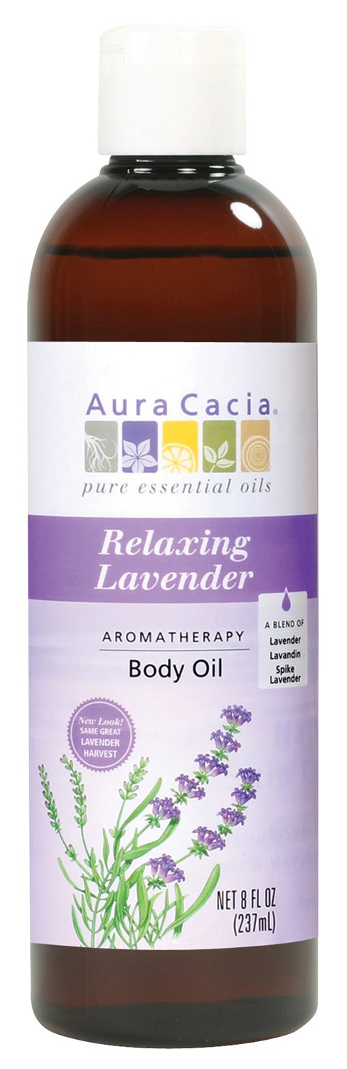 Aura Cacia Body Oil, Relaxing Lavender, 8 Fluid Ounce (Pack of 2)...
