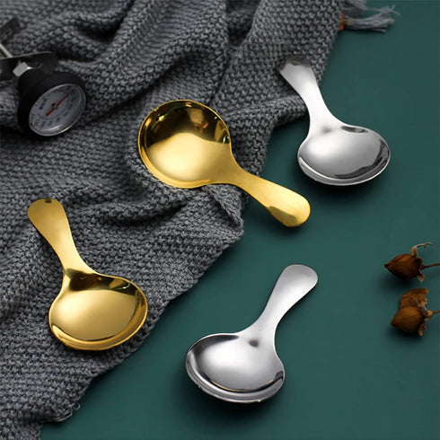 Short Handle Spoons Set of 6, Stainless Steel Mini Salt Spoons for Condiments, Dessert, Tea, Coffee, Cake, Sugar, Stirring Spoon Coffeeware Teaspo...