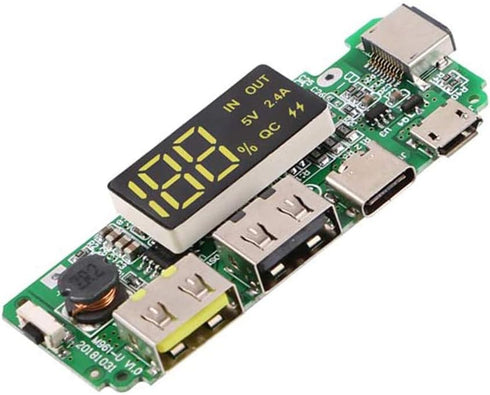 1Pcs 18650 Charger Board Lithium Battery Charging Module Dual USB 5V 2.4A MiniType-C Power Bank Module DIY with Overcharge Overdischarge Short Cir...