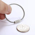 bayite Pack (100) Stainless Steel Wire Keychains Cable, Key Rings, Heavy Duty Luggage Tags Loops Tag Keepers 2mm Twist Barrel (Cable Length: 6 inc...