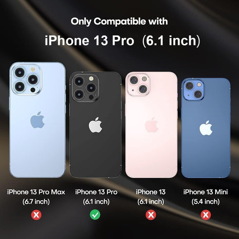 Case for iPhone 13 Pro Case 6.1" with 2 Screen Protector, Full Body Heavy Duty Military Grade Cover, Shockproof/Drop Proof Protection Phone Case (...