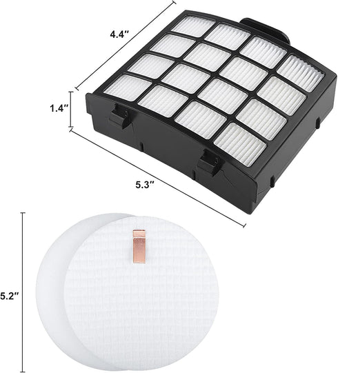 AZ2002 Vacuum Filters Replacement for Shark Vertex DuoClean PowerFin Upright Vacuum AZ2002, AZ2000W, AZ2000 Vacuum Filter, Part XFFKAZ2000, XHFAZ2...