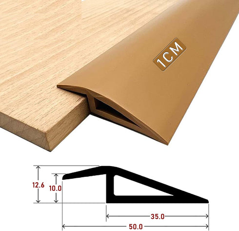 3.4ft Floor & Carpet Threshold Transition Strip, Overlap Edge Reducer,Edging Trim for Doorway Flooring Mats and Tiles,Beveled Edge Ramp Edge Guard...