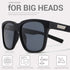 MAXJULI Polarized Sunglasses for Big Heads Men Women 8023...