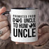 YouNique Designs Promoted To Uncle Mug, 11 Ounces, Uncle Pregnancy Announcement, Uncle Gifts, Only The Best Brothers Get Promoted To Uncle, The Be...