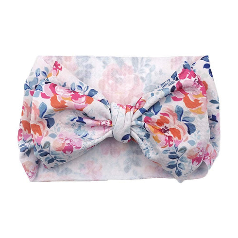 KIDOCHEESE Big Bows Hairbands, 10 Pack - Soft Nylon Hairband with Large Bows for Baby Girls, Newborn Infant Toddlers Kids, Ideal for Securing Hair...