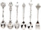 Fdit 6Pcs/Set Vintage Carved Coffee Spoon Teaspoon Retro Zinc Alloy Dessert Coffee Tableware Spoons Cutlery Kitchen(Silver)...