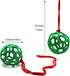 2pcs Chicken Vegetable Feeder Ball Hanging Feeding Toy, Poultry Fruit Holder Chicken Cabbage Feeder Treat Feeding Tool for Hens Chicken Coop Goose...