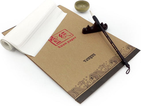 Teagas Japanese Chinese Sumi Ink Brush Writing Painting Calligraphy Rice Paper,13.5 x 21 Inch...