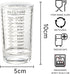 BCnmviku Measuring Cup Shot Glass 4 Ounce/120ML Liquid Heavy High Espresso Glass Cup Black Line (1, Red)...