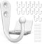 15PCS White Coat Hooks | Robe Hooks | Wall Hooks White | Small Hooks | Coffee Mug Hooks | Wall Hooks White with 30 Pieces Screws for Towel, Key, R...