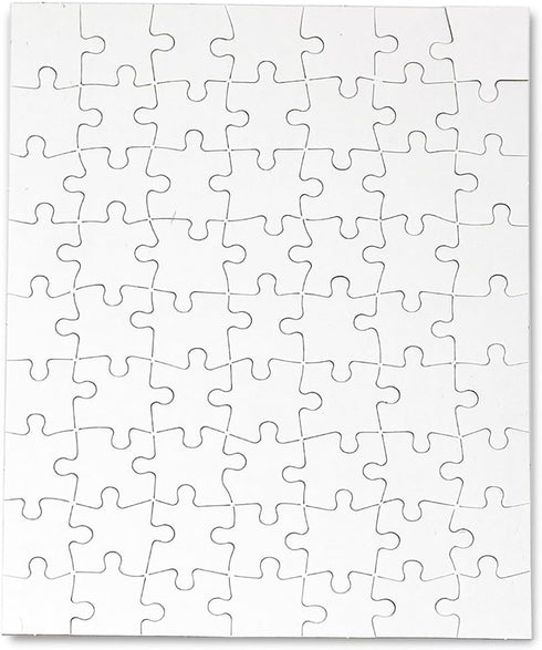 Hygloss Puzzles DIY Party Invite - Blank Puzzle for Decorating - Art Activity - Use as Party Favors - White, Sturdy – 8.5 x 11 Inches, 63 Pieces -...