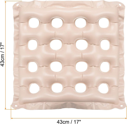 PATIKIL Inflatable Seat Cushion, 2 Pack Portable Chair Cushion Breathable Backrest Air Seat Pad for Wheelchairs Office Chairs, Beige...