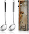 Pleafind 2-Pcs Soup Ladle, 13.6 Inch Cooking Spoon, Ladle Spoon, Stainless Steel Soup Ladle Spoon, Wok Ladle for Stirring, Portioning and Serving ...