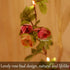 Fielegen 20 LED Rose Flower String Lights Battery Powered 7.2ft Artificial Flower Garland with Lights Rose Vine Fairy Lights for Home Garden Weddi...