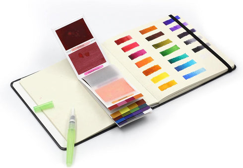 Viviva 40 Pages Watercolor Paper Sketchbook, 140 lbs, 100% Cotton, Square Size 7.5"x 7.5"...