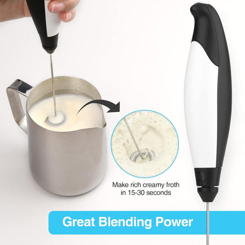 Mafiti Milk Frother coffee Frother Bigger Handle Handheld Electric for Milk Foaming, Latte/Cappuccino Frother Mini Frappe Mixer for Drink, Hot Cho...